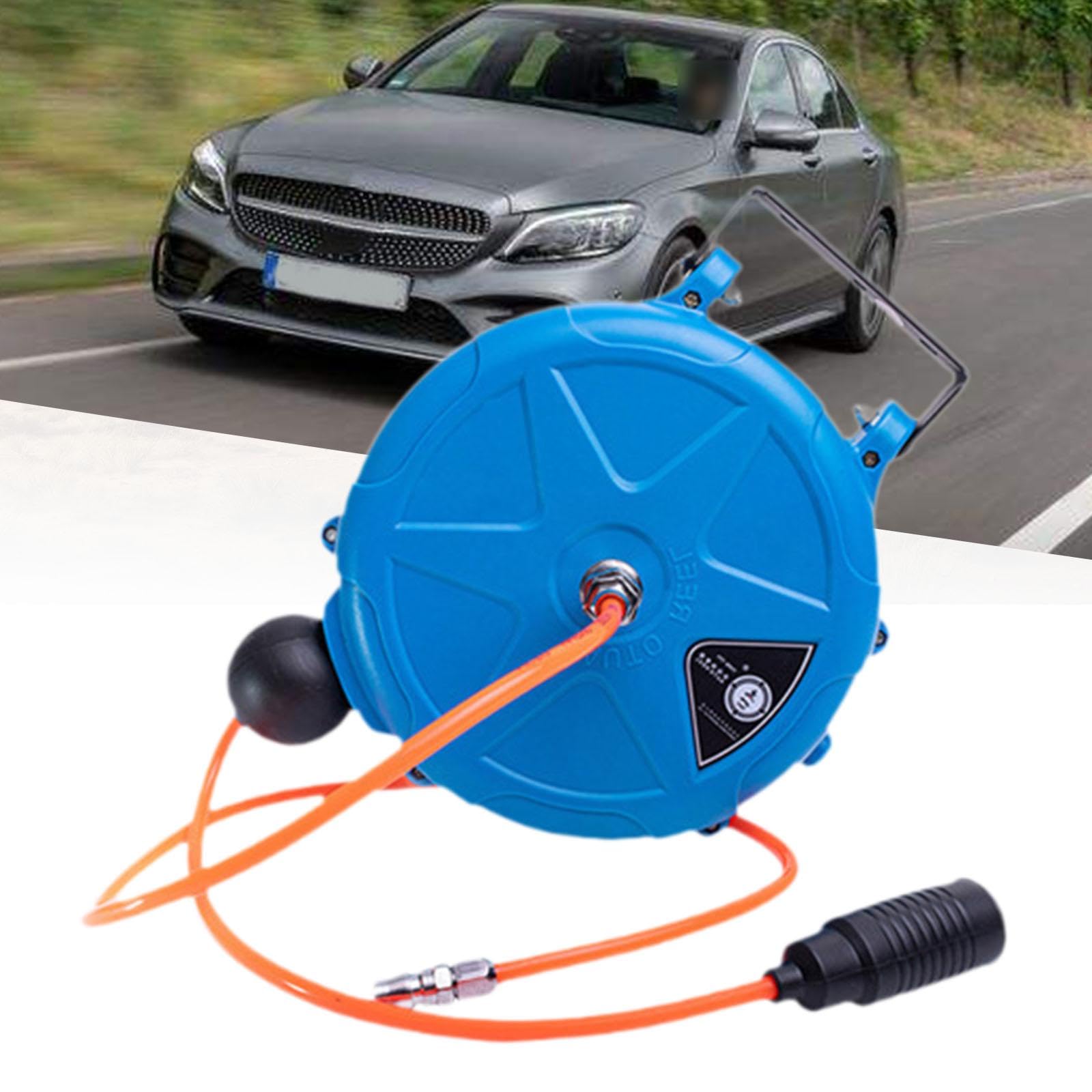 Retractable Air Hose Reel Air Hose Reel Easily Installation Enclosed with Air Hose Quick Coupler Air Compressor Hose Reel