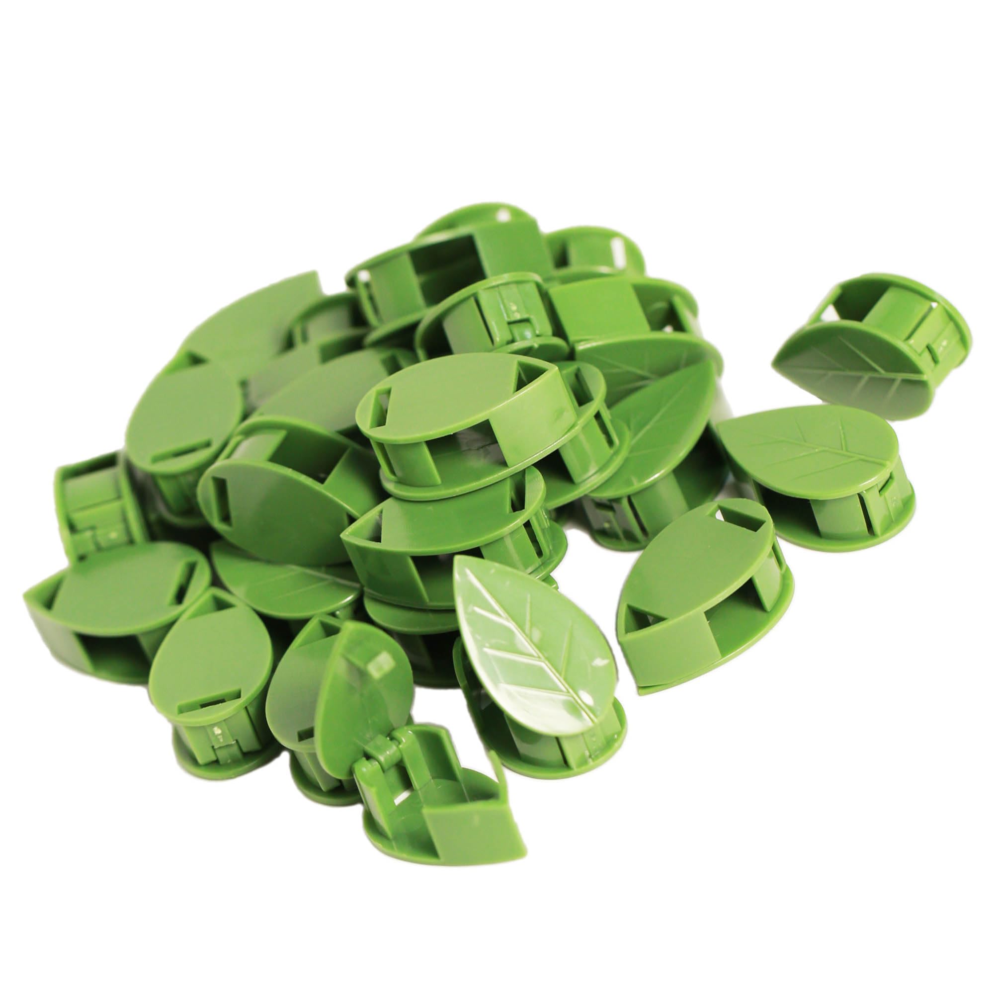 Plant Clips for Climbing Plants, Wall Fixture Clips with Acrylic Adhesive Sticker Plant Fixer, Self-Adhesive Hook, Green Wall Vines Support for Vine Fixture Indoor Outdoor Decoration (40PCS)