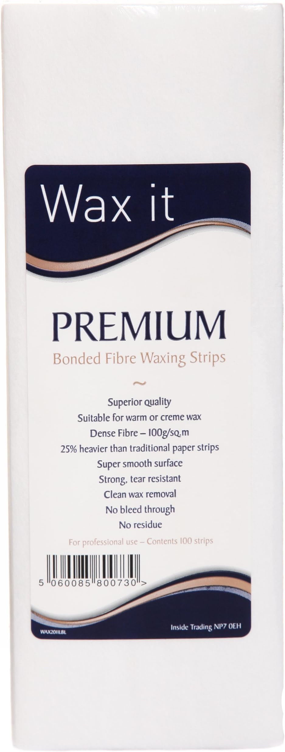 Wax It Premium Bonded Fibre Waxing Strips - Pack of 100 Strips
