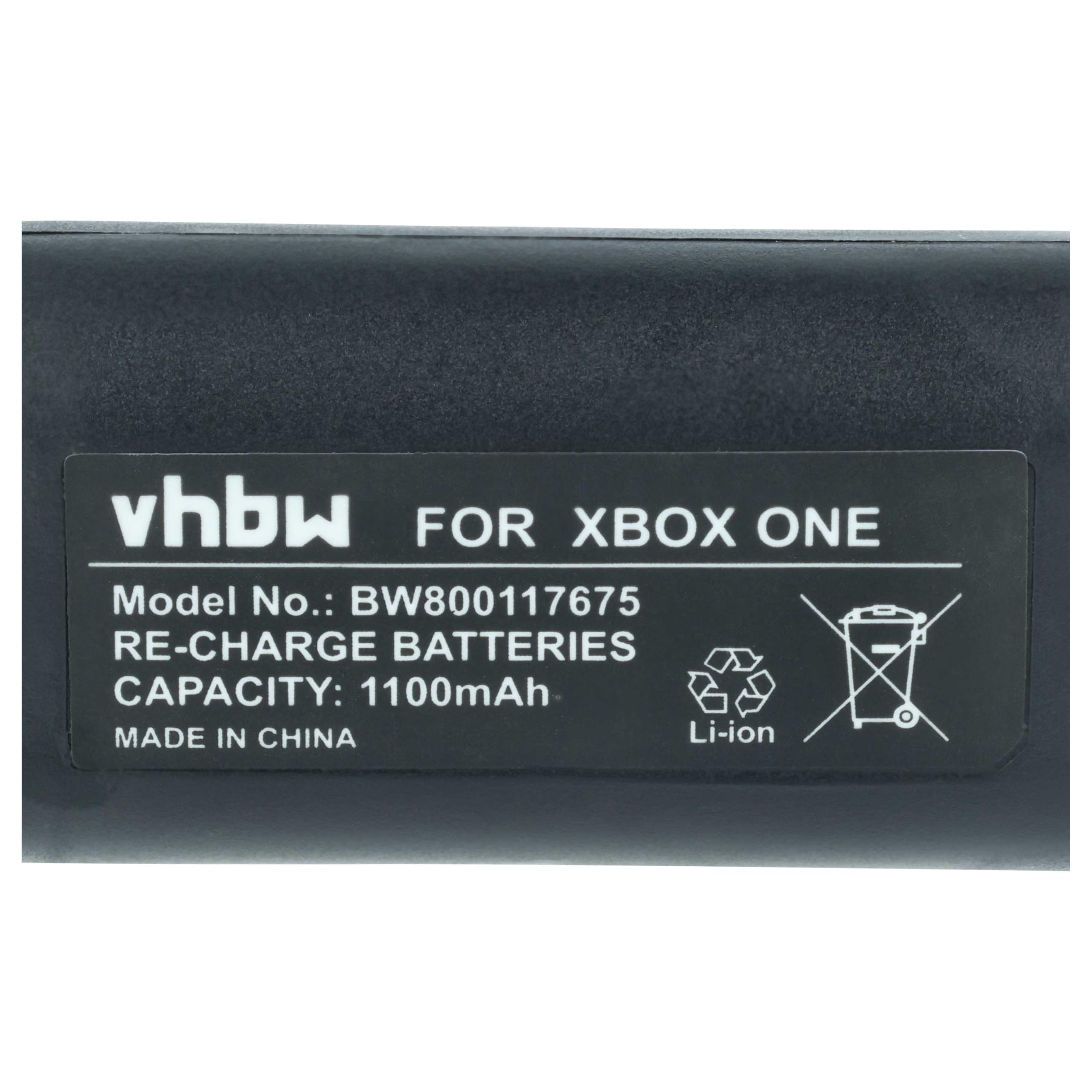vhbw 2x batteria compatibile con Microsoft Xbox One, Xbox One Elite, Xbox One S, Xbox One Wireless controller (1100mAh, 3V, Li-Ion) nero