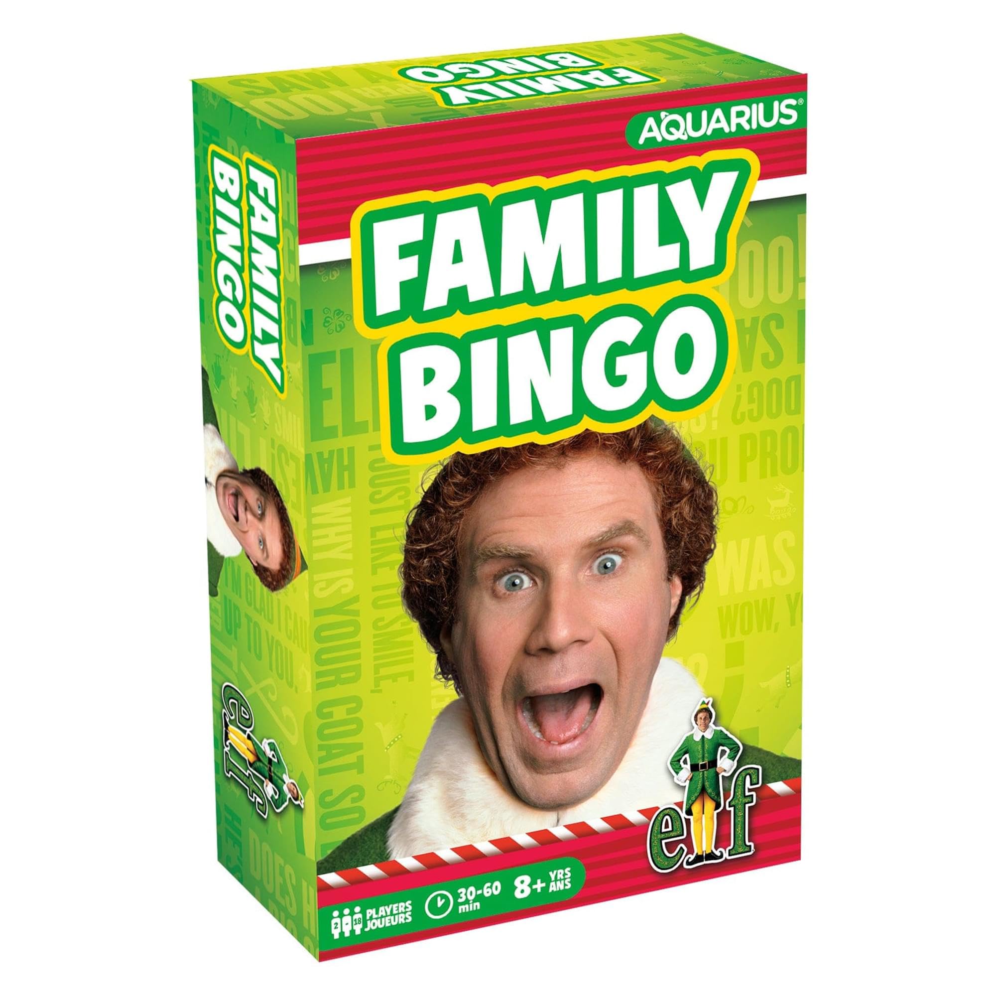 AQUARIUS Elf Family Bingo - Fun Family Party Game for Kids, Teens & Adults - Entertaining Game Night Gift - Officially Licensed Elf Merchandise