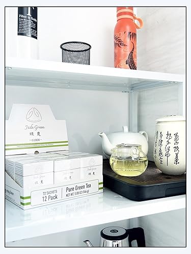 Miniatura 8 de GTGLOTRA Té verde de hoja completa, 72 bolsas de té piramidales (paquete de 12), fácil preparación, 100% natural, té biodegradable de hoja pura,