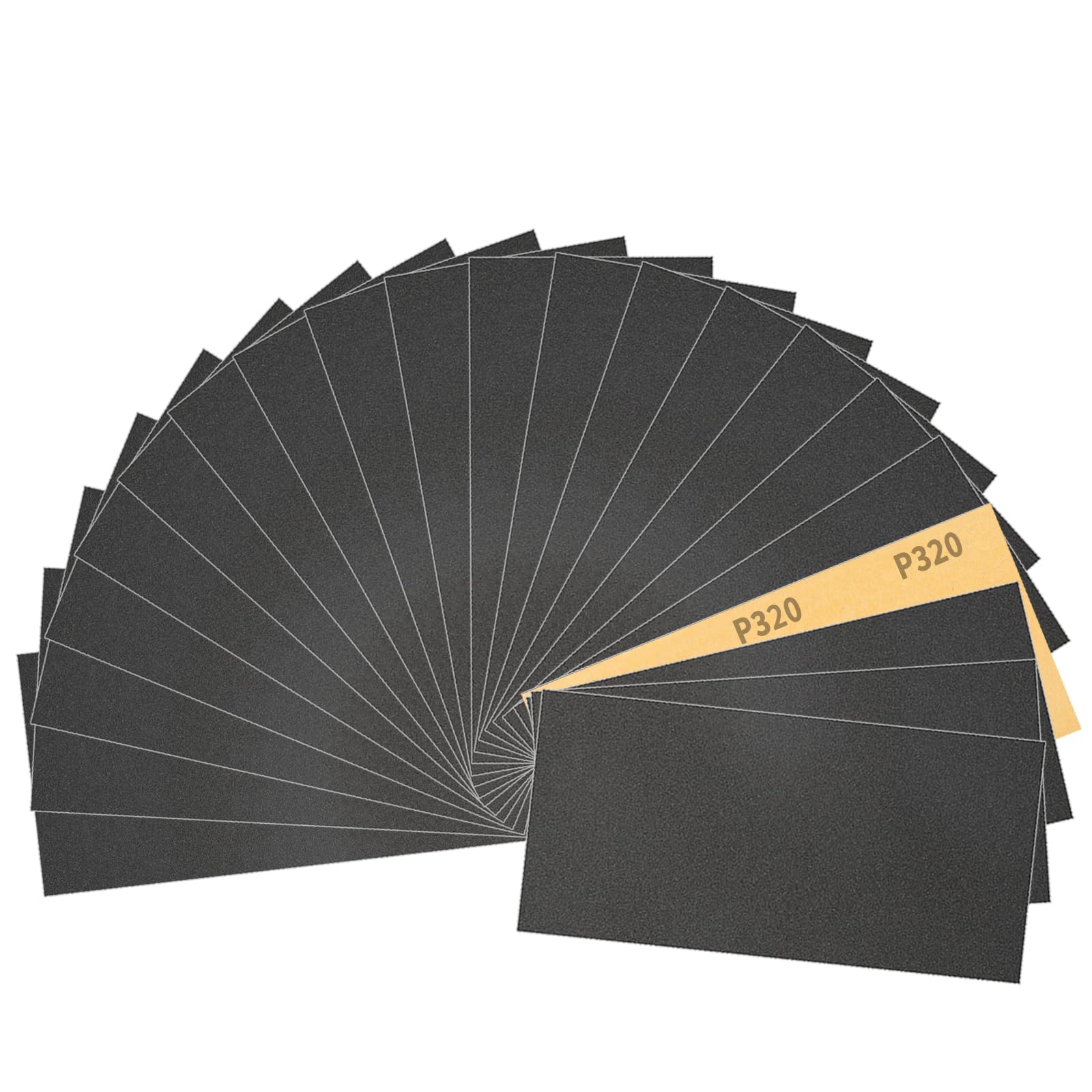 Sruhrak 30 Pieces Sandpaper 9.3 x 23 cm Waterproof Sanding Paper 320 Grits Sanding Sheets Set for Wood Metal Automotive Plastic Surface Preparation