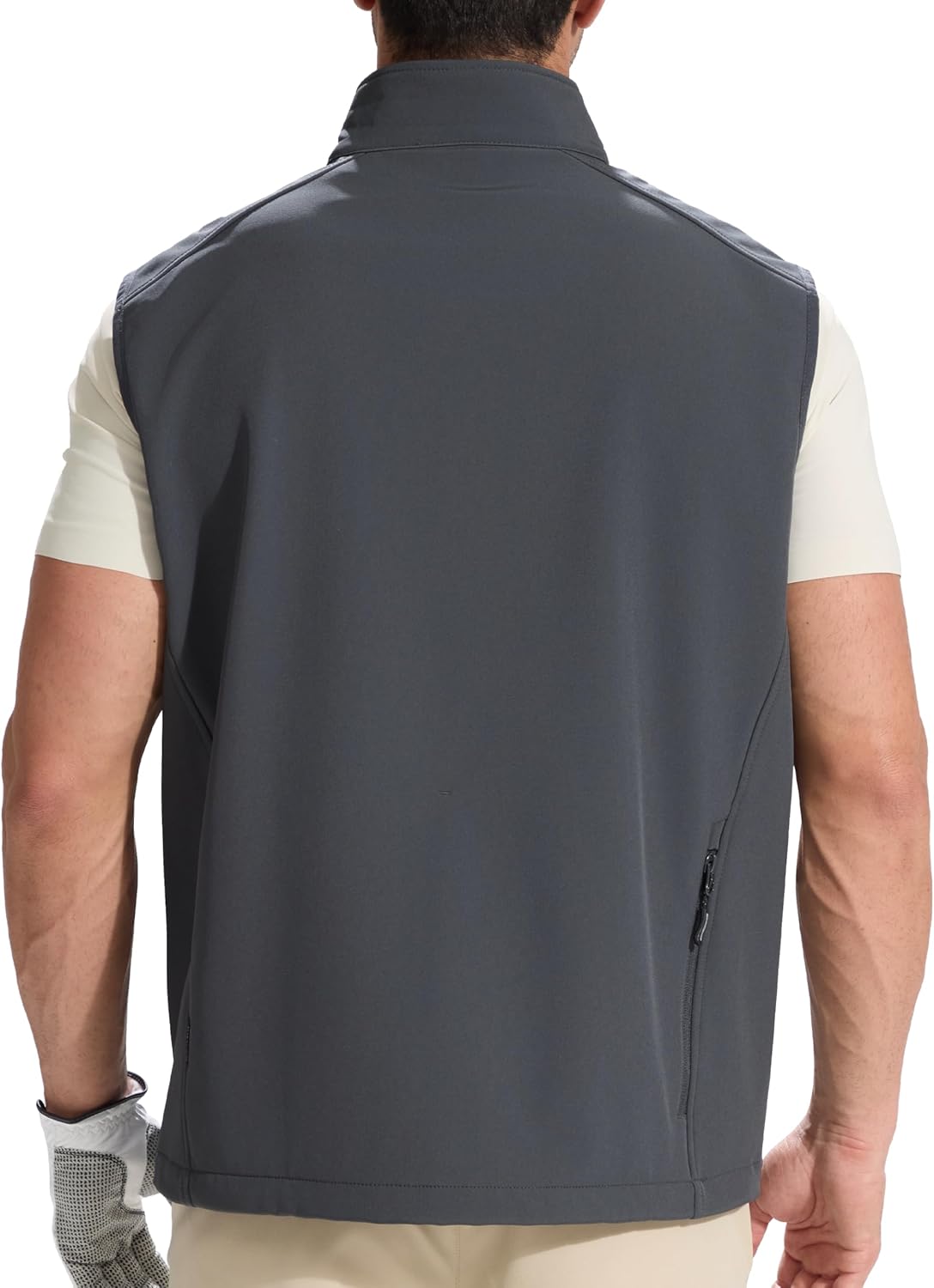 FREE SOLDIER Men's Lightweight Golf Vest Outerwear Windproof Sleeveless Softshell Jacket Running Vest - Image 2
