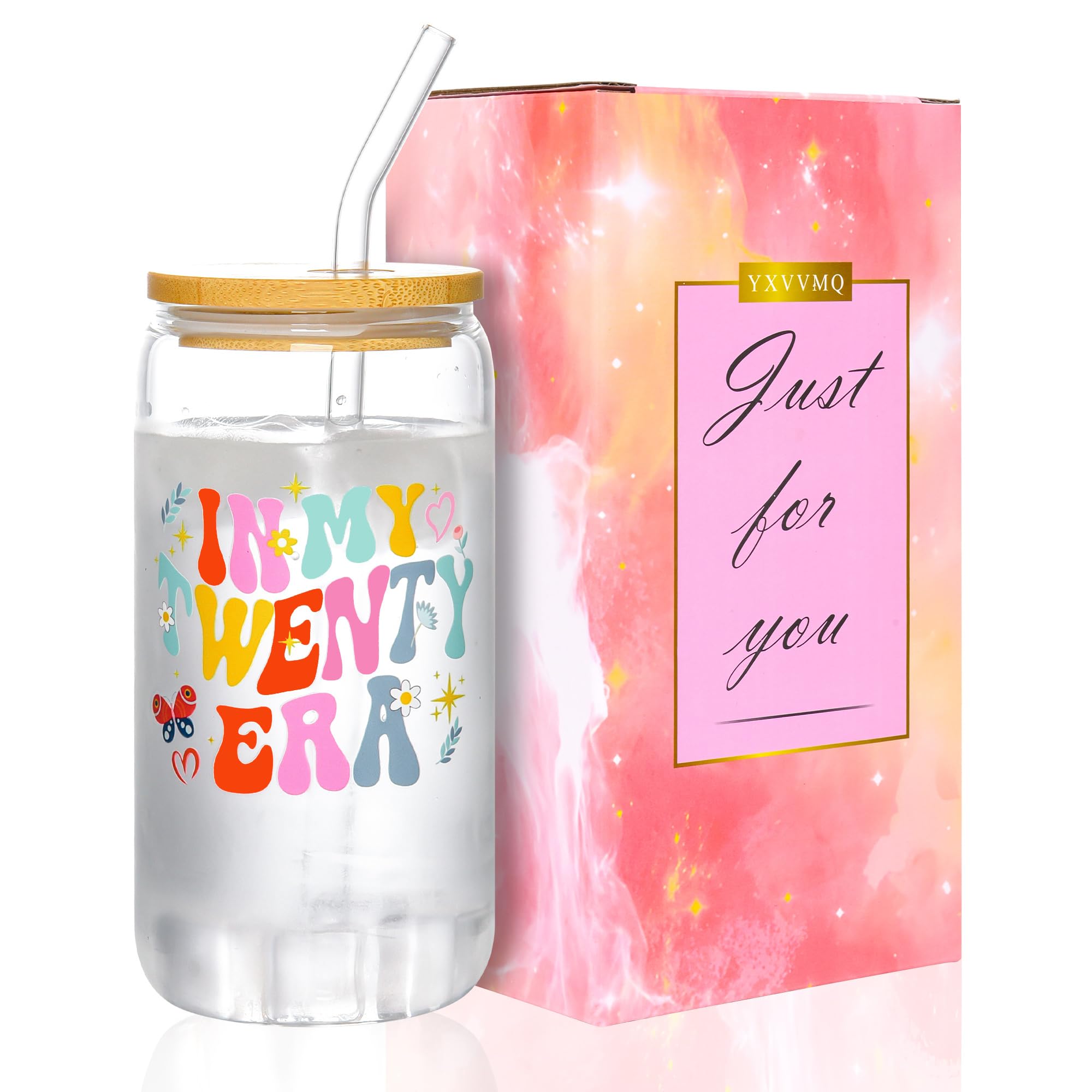 YXVVMQ 20th Birthday Gifts for Girls,in My Twenty Era Cup Drinking Glasses,Unique Funny 20th Birthday Gift Ideas for Her Daughter Best Friend Sister Girlfriend Women