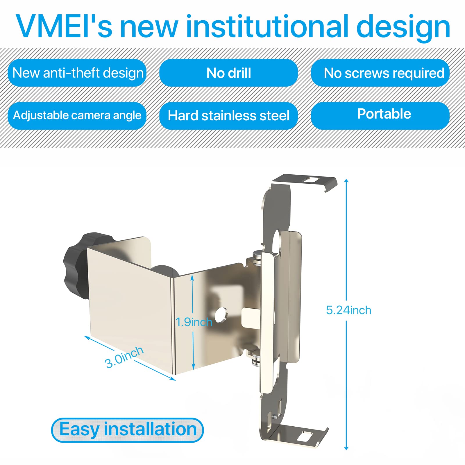Blink Doorbell Mount, Anti-Theft Blink Video Doorbell Door Mount Bracket No Drilling, Not Block Motion Sensor Easy Install Fit Camera