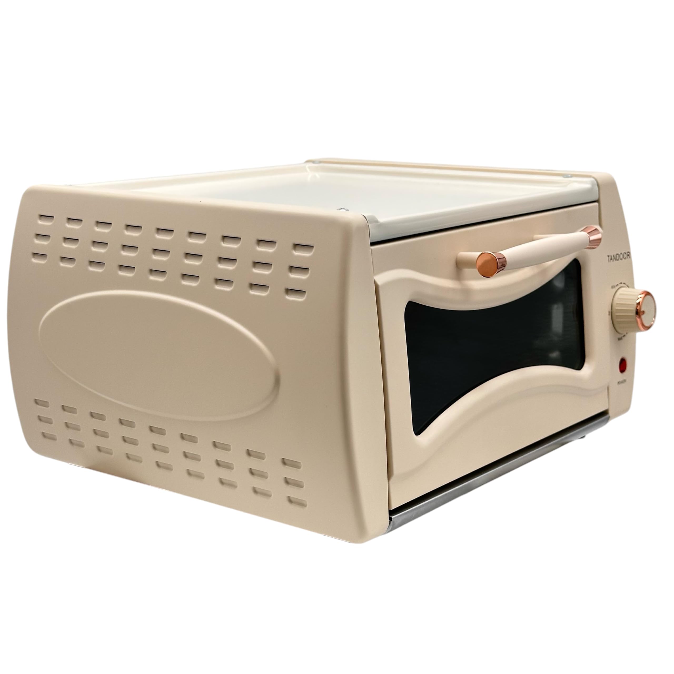 Cremeweißer Goldhofer Elektrischer Premium Tandoor Ofen mit Grillrost ohne Backblech! – Authentischer Geschmack, einfach zu Hause! NEU & EXLUSIV IN CREMEWEIß!