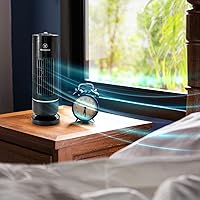 Vista 6 de Westinghouse Ventilador de torre personal de 12 pulgadas, diseño compacto que ahorra espacio con función oscilante