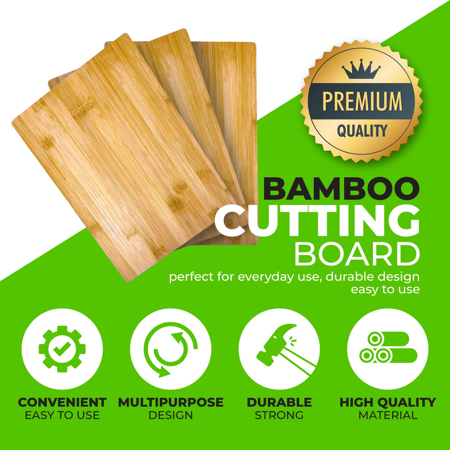 Tabla de cortar de bambú a granel sin mango (juego de 12) | Para fines de grabado personalizados | Tablero de bambú premium al por mayor (rectangular 12 x 9 pulgadas) (sin asa)
