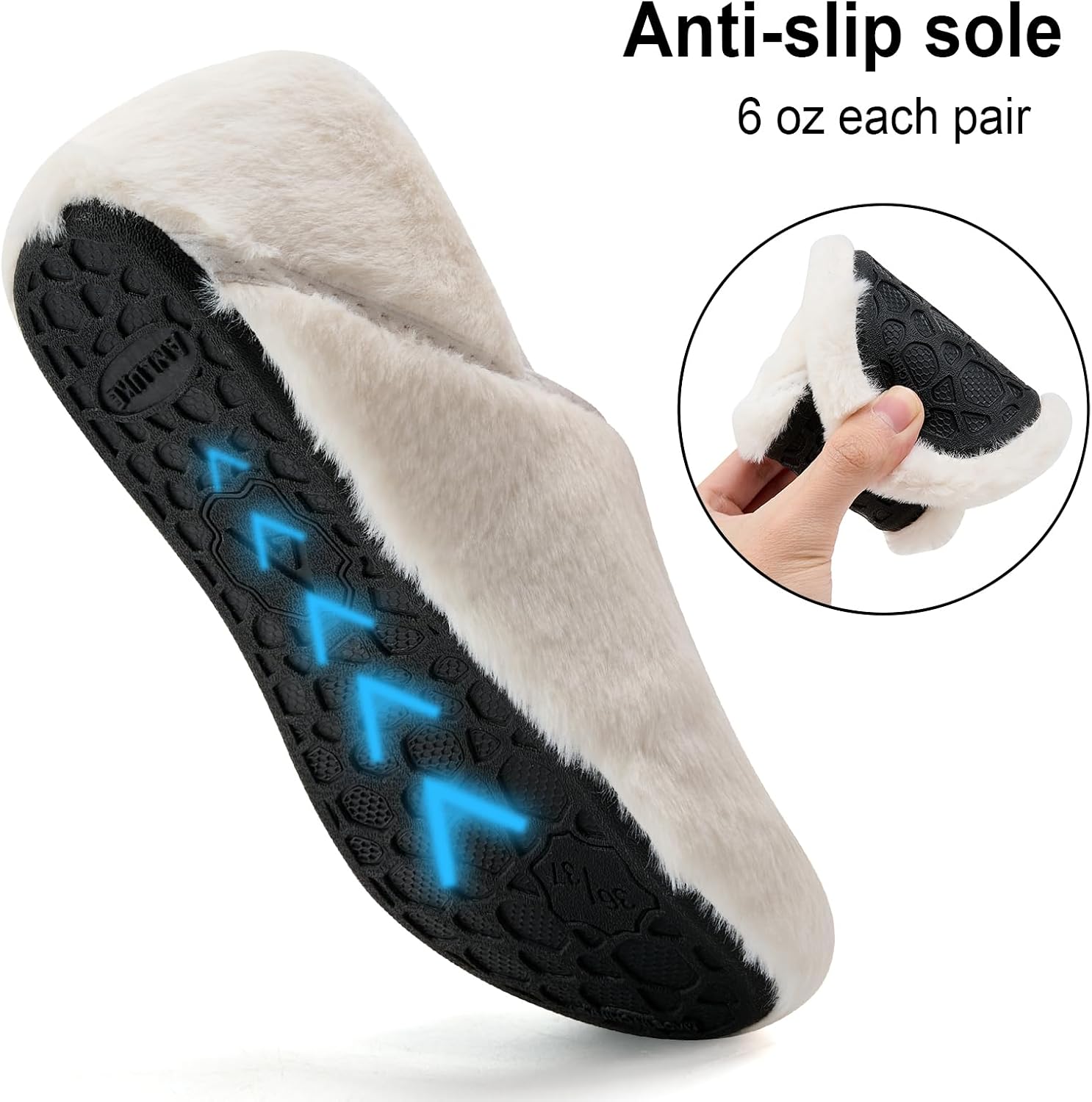 ANLUKE House Slippers for Women Men with Rubber Sole Soft Lightweight Indoor/Outdoor