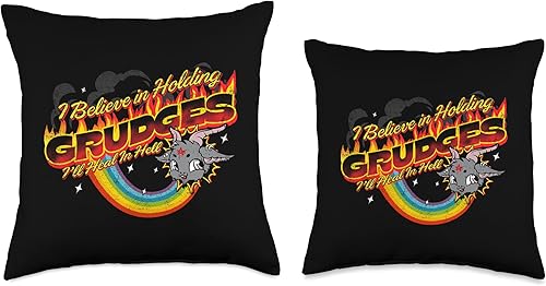 Miniatura 3 de Cute baphomet Grudge Master apparel I Believe in Holding Grudges I'll Heal in Hell Rainbow Print - Almohada de 16 x 16 pulgadas, multicolor
