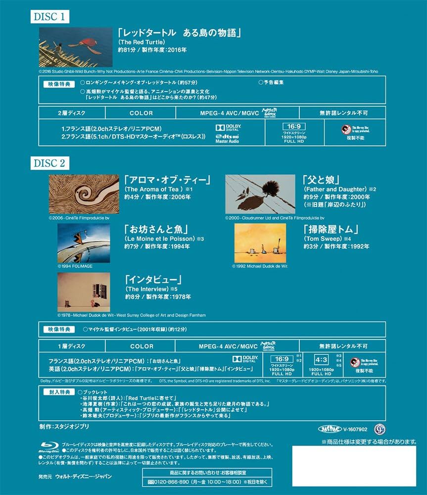 レッドタートル ある島の物語 [DVD] マイケル・デュドク・ドゥ・ヴィット (監督) Amazon.co.jp | レッドタートル ある島の物語/マイケル