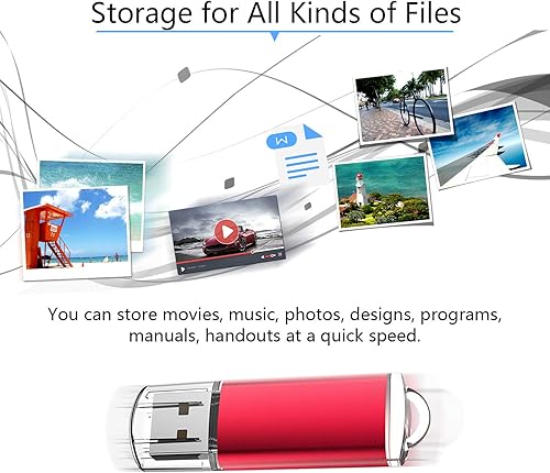 Miniatura 6 de Pen drive, memoria flash USB 2.0, paquete de 10 unidades., Rojo 4g