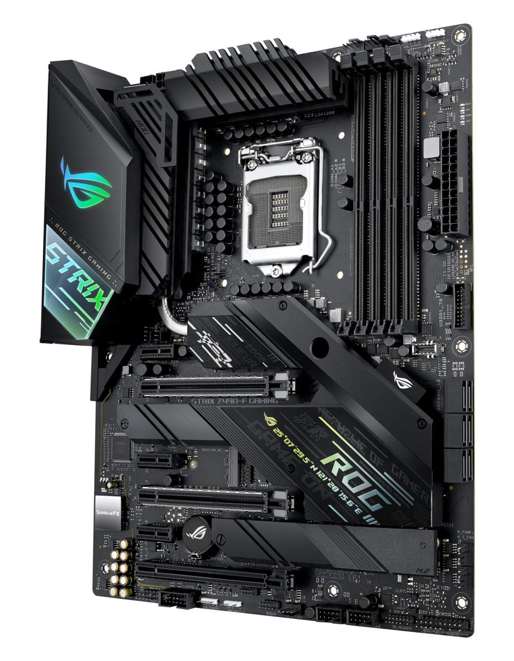 ASUS ROG Strix Z490-F Gaming Mainboard Sockel 1200 (ATX, Intel Z490, USB 3.2 Gen 2, HDMI 1.4, AI Overclocking, 2x PCIe M.2- Steckplätze, Aura Sync)