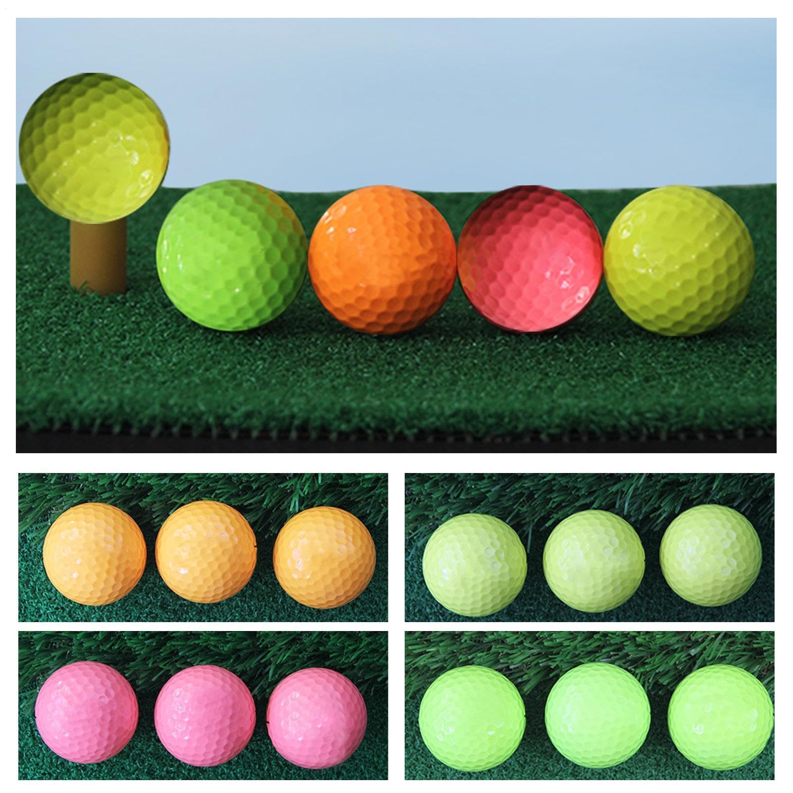 Farbige Golfbälle: Packung für größere Entfernung, helle Golfbälle
