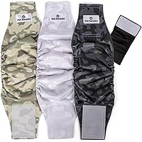 Vista 17 de Pet Parents® Bandas para el vientre lavables para perros machos (paquete de 3) + Extendrs® de pañales duraderos para perros machos, pañales prémium