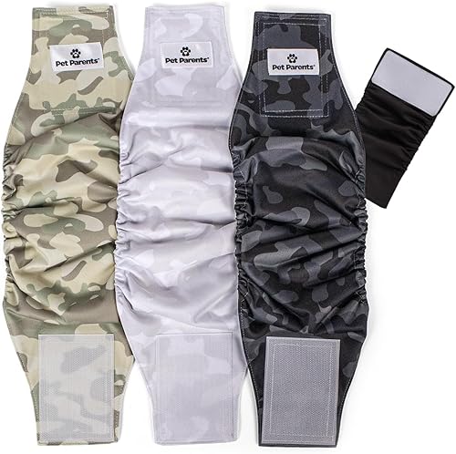 Pet Parents Bandas para el vientre lavables de alta calidad para perros machos y extendores, (paquete de 3) de pañales para perros machos y bandas disponible en Yaxa El Salvador