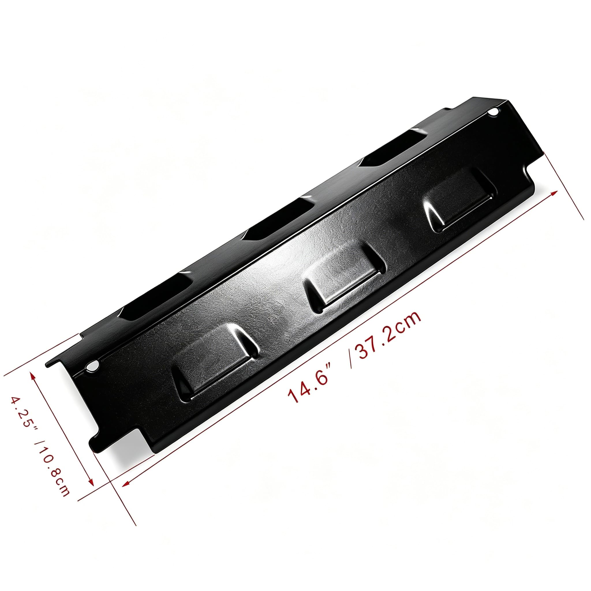 Denmay 37cm Plaque Chaleur Barbecue pour Enders Boston 3k Turbo, Barbecook, pour Outdoorchef-Perth, Uniflame 750, Tenneker TG4, Pièces de Rechange de Couverture de Brûleur, Lot de 4