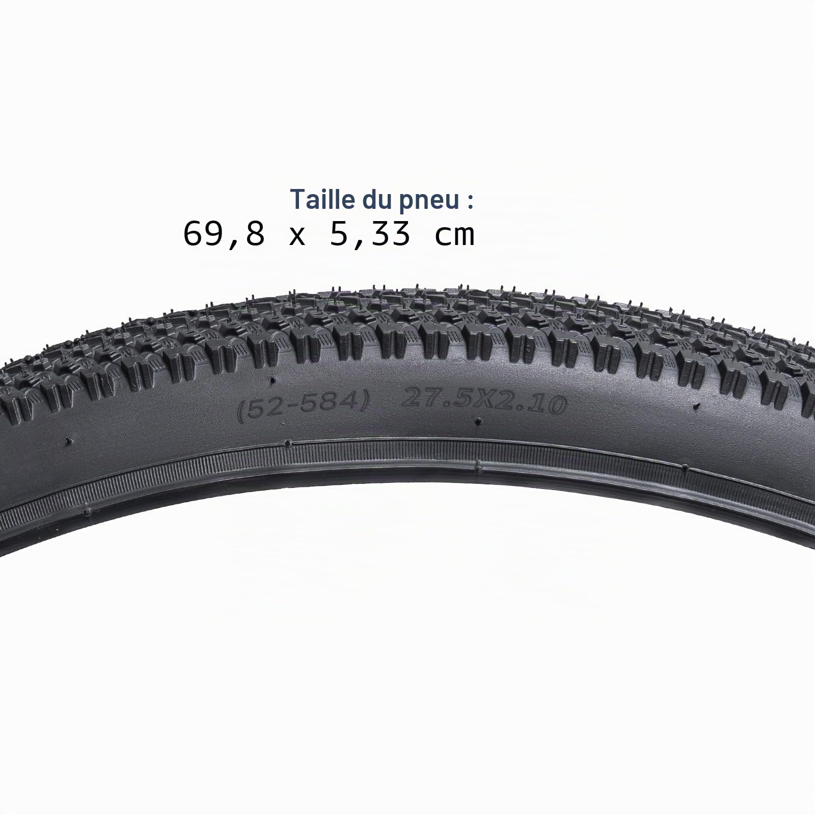 YunSCM 2PCS Pliable 27.5 Pouces Pneus 27.5x2.10 ETRTO 54-584，Compatible 27.5x2.10 27.5x2.125 27.5x2.20 Pneus de vélo et Chambres à air