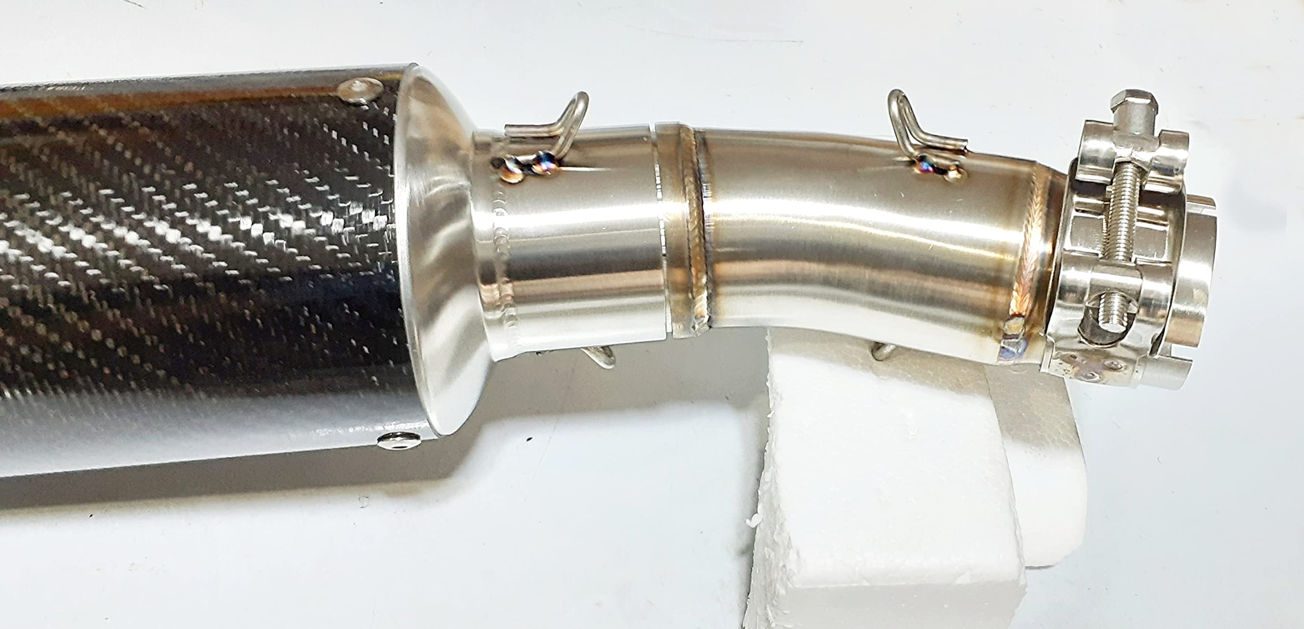 Amazon | [NINJA400(シルバー）用パイプ] [カーボンサイレンサー 