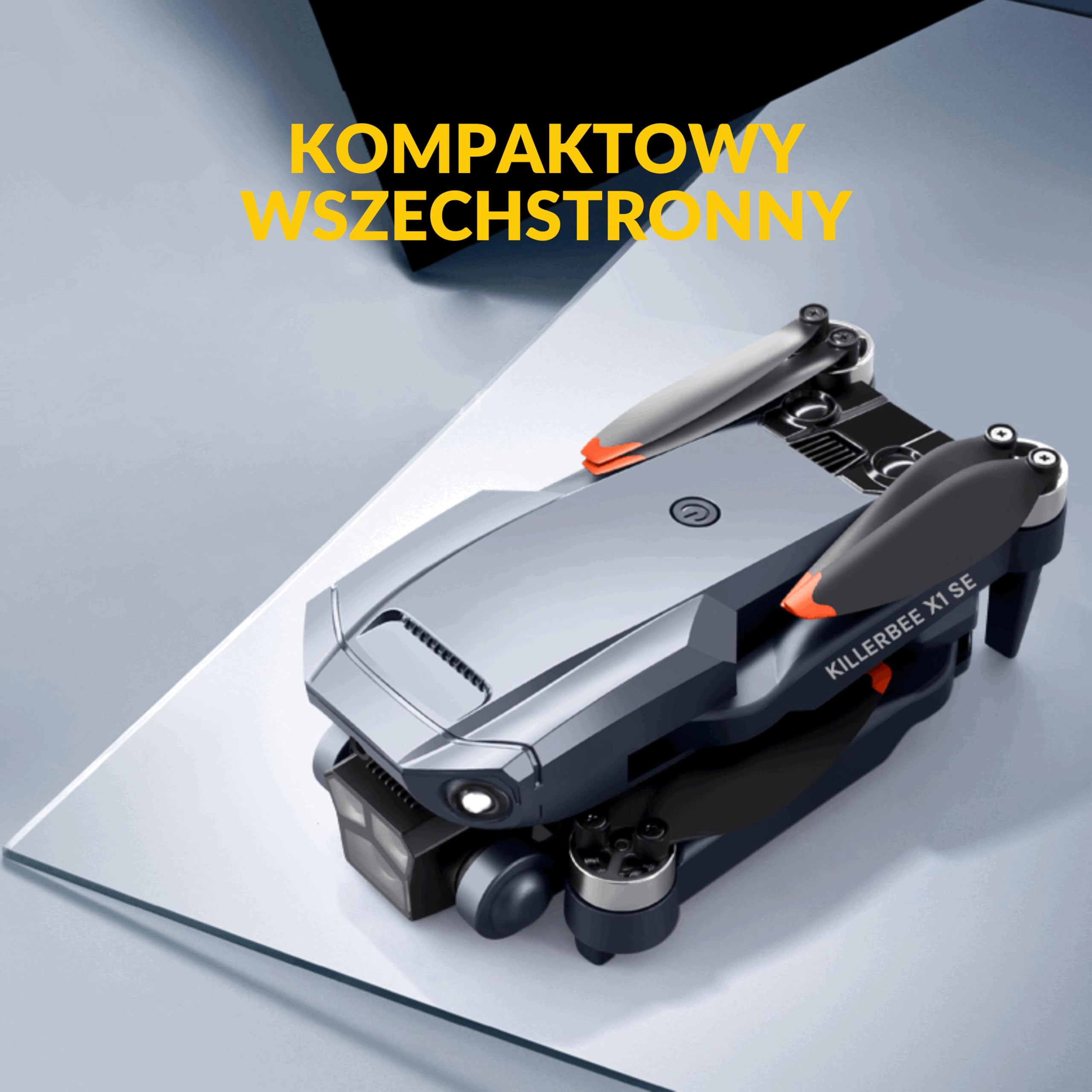 Killerbee X1 SE Sky Predator – dron z podwójną kamerą – dla dzieci i dorosłych – silniki bezszczotkowe – zestaw Ultra Fly More Combo – 48 minut czasu lotu – w zestawie torba i 4 akumulatory