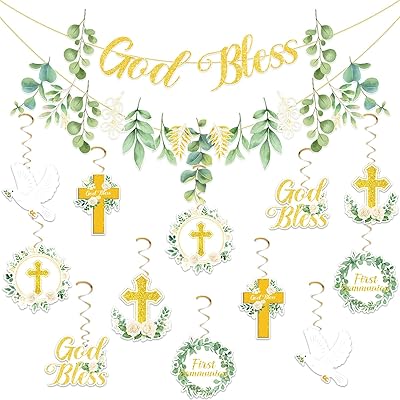 High-quality Baptism themed garland for party decorations and supplies