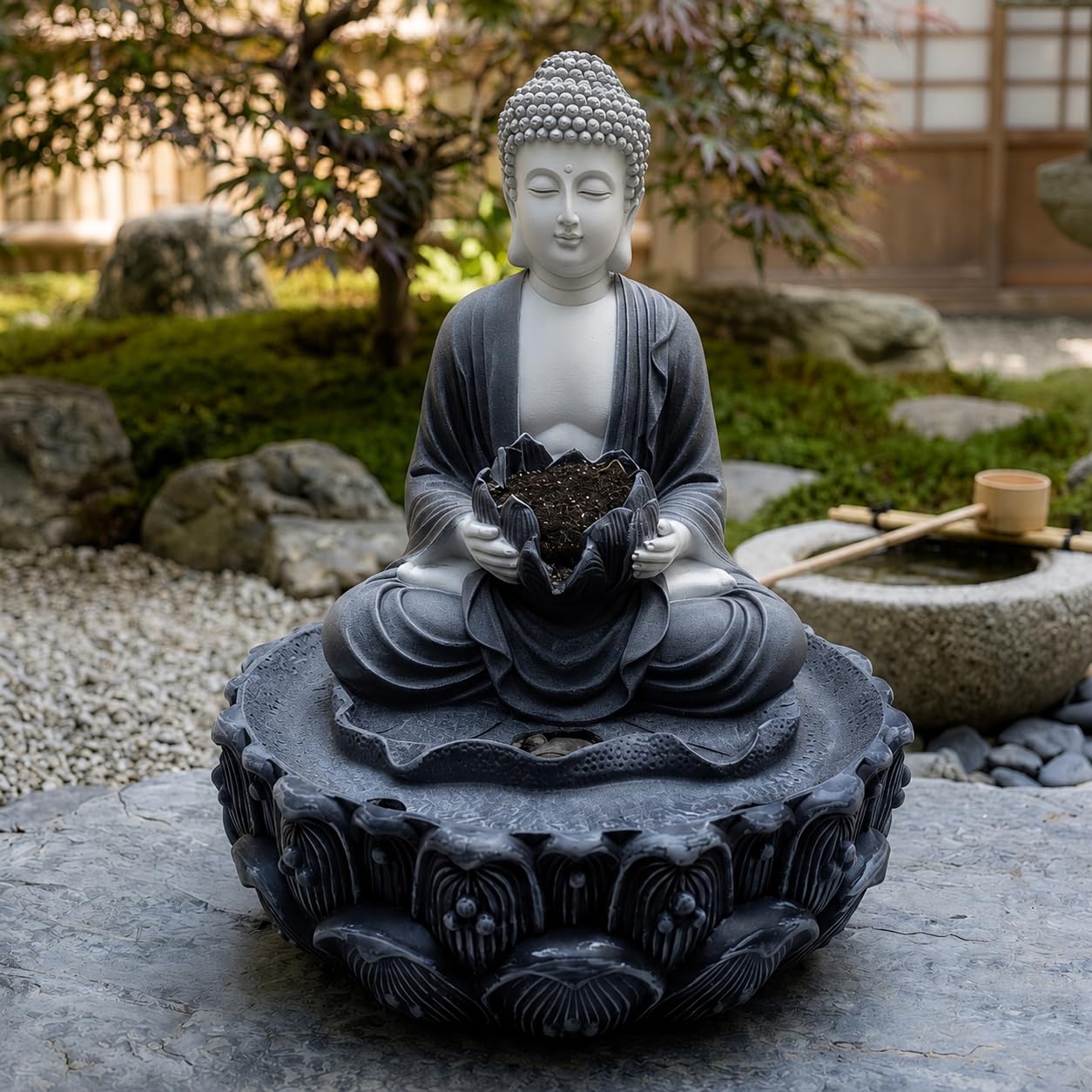 ALILA Buddha Fountain - Tranquil Home Decor -4