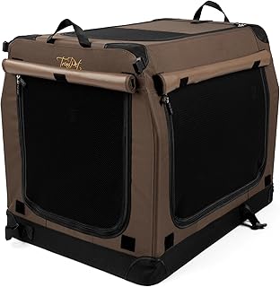 Hundebox TrendPet TPX90-Pro - Leichte, Faltbare Transportbox fürs Auto mit Aluminium Rahmen