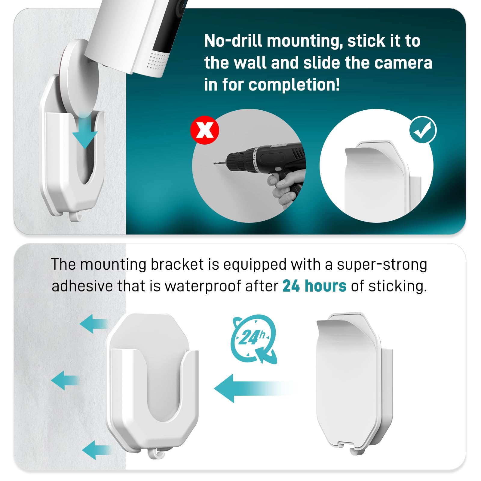 Ring Stick Up Camera Mount 3Pack Adhesive Ring Camera Wall Mount