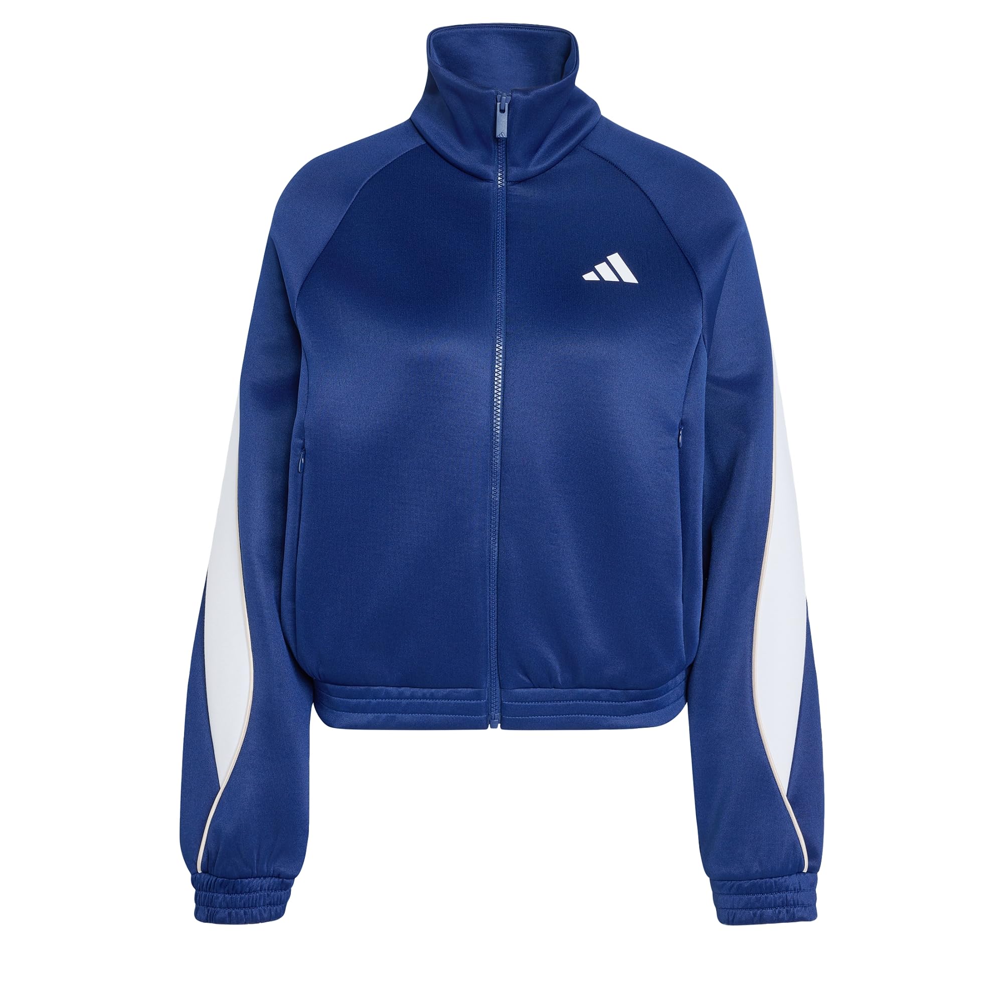 adidas Women's Stadium Tracktop Sweatshirt, dark blue, XL