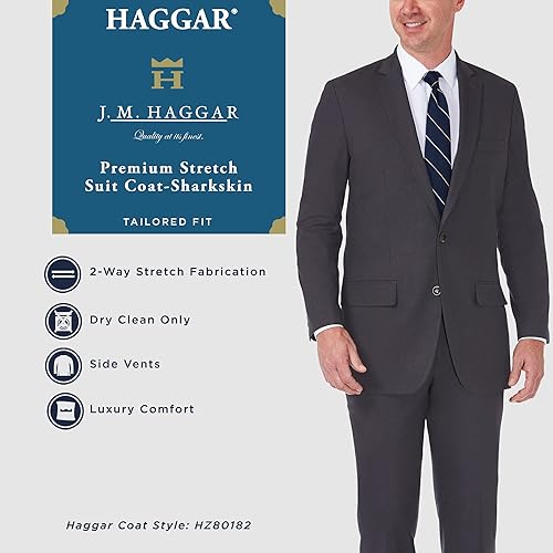 Miniatura 6 de Haggar Pantalones y Chaquetas de Traje por Separado Jmh Premium Stretch de Corte Entallado para Hombres