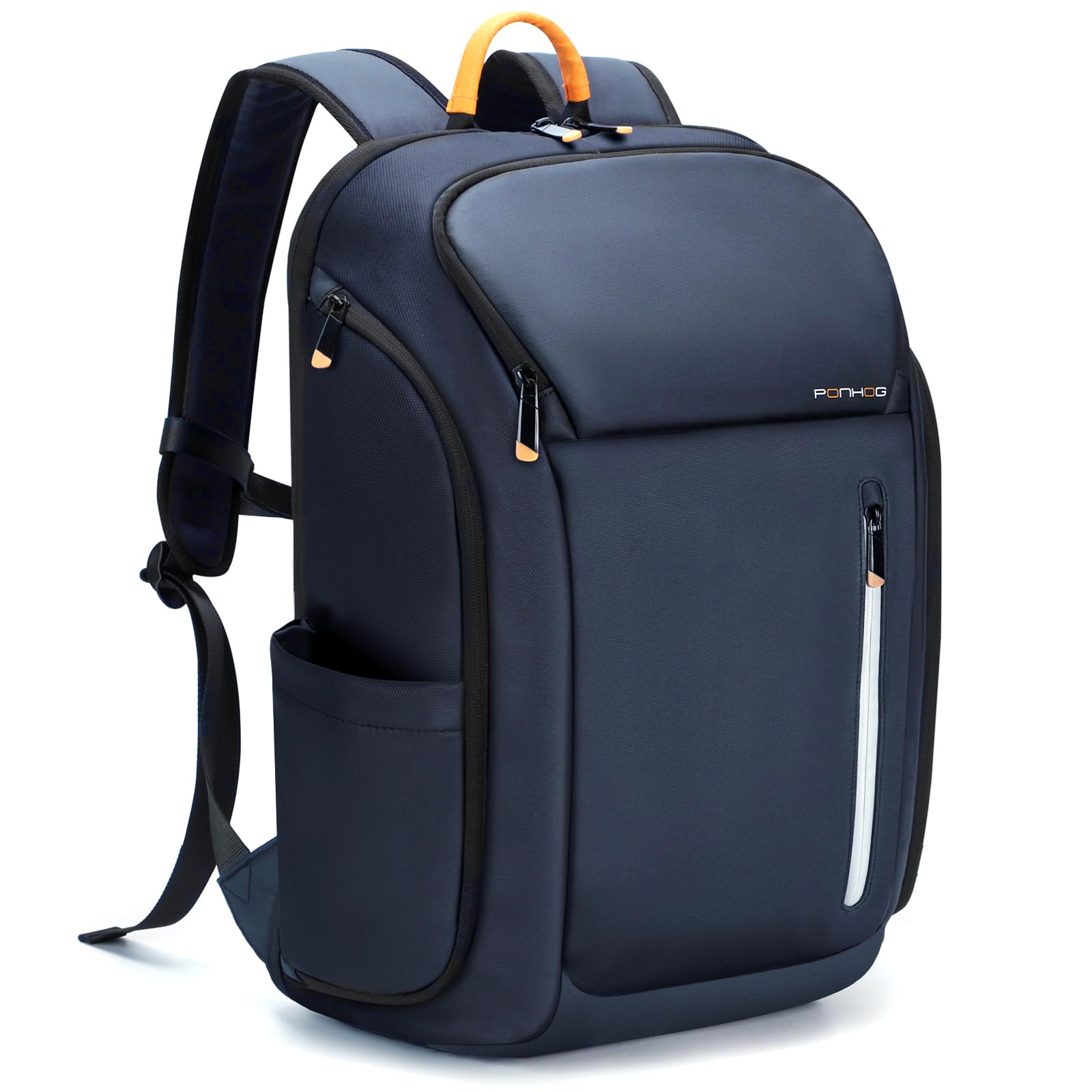 Ponhog Zaino Uomo Porta PC 17 Pollici - Zaino da Viaggio 900D Idrorepellente, Apertura 180° e Design Antifurto, Capacità 30L, Blu