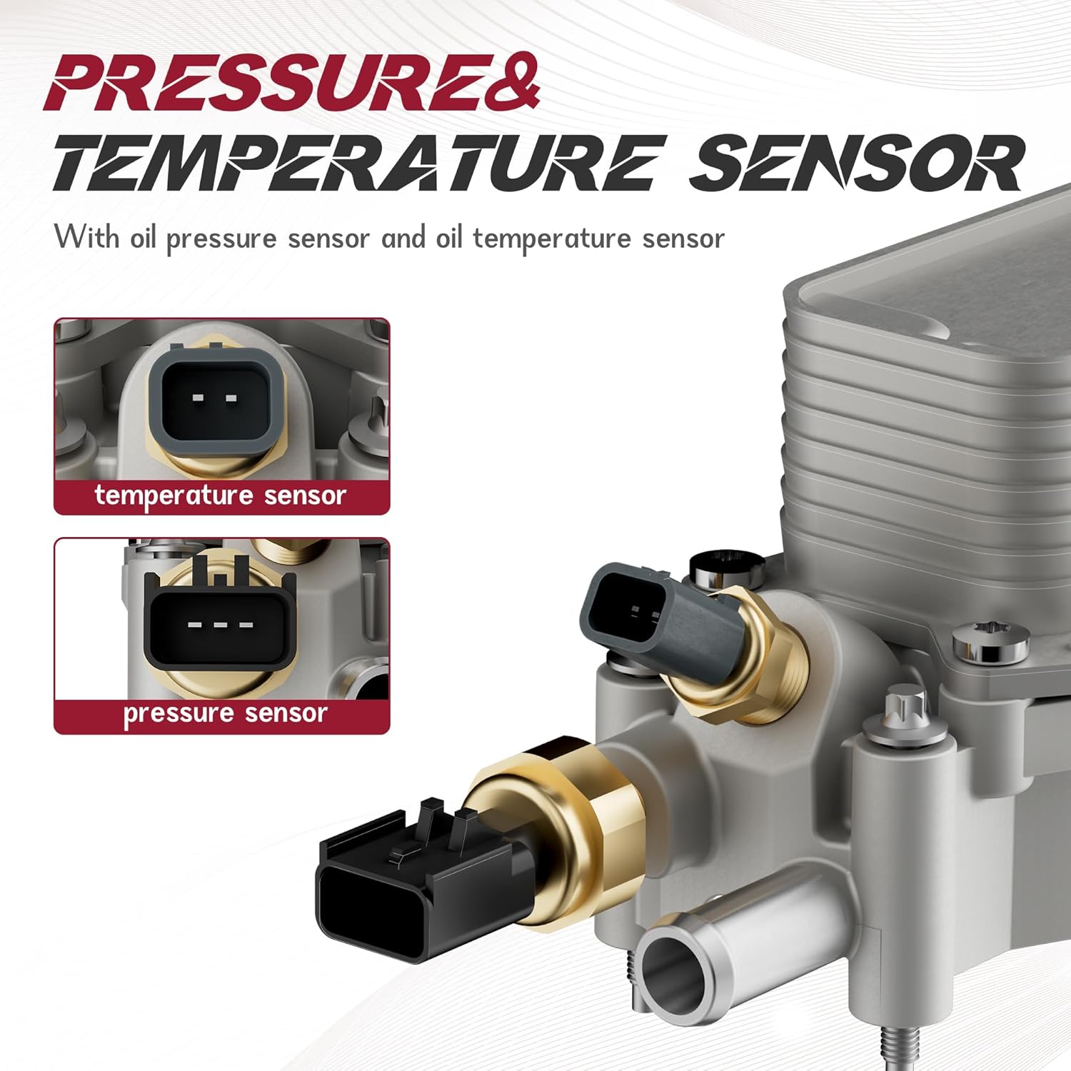 926-959 Aluminum Engine Oil Filter Housing with Oil Cooler Fit For 2011-2016 Dodge Journey Charger Challenger Durango Avenger Chrysler 200 300 Town Country