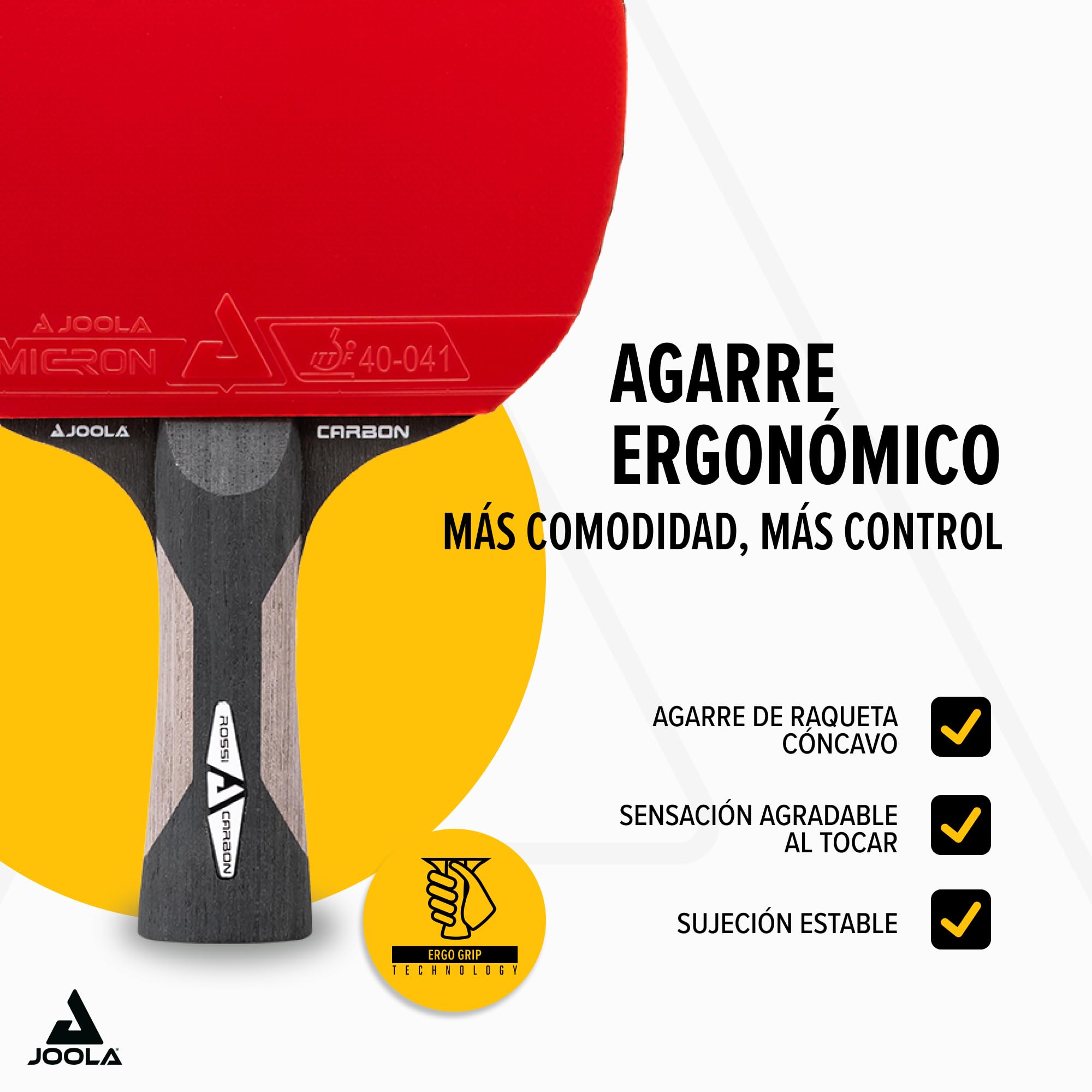JOOLA Racchette da Tennis da Tavolo Professionali INFINITY, MEGA e ROSSI CARBON Approvate dall'ITTF per Giocatori Esperti e Competizioni - 5