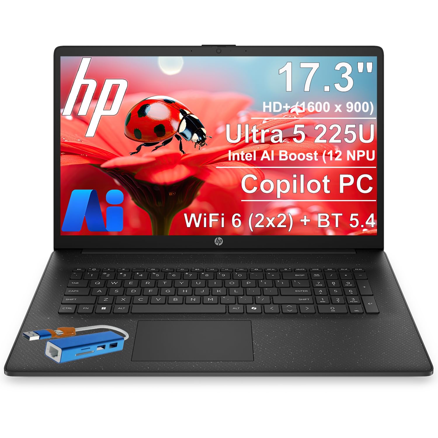 HP 2026 Pavilion 17.3 Laptop AI PC, Intel Ultra 5, 32GB DDR5 1TB SSD