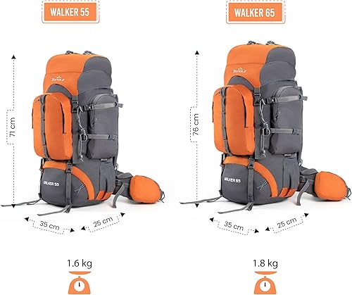 Miniatura 6 de Tripole Mochila Walker de 65 litros  Marco interno con varilla de metal  Cubierta de lluvia  Apertura inferior  Sección para portátil