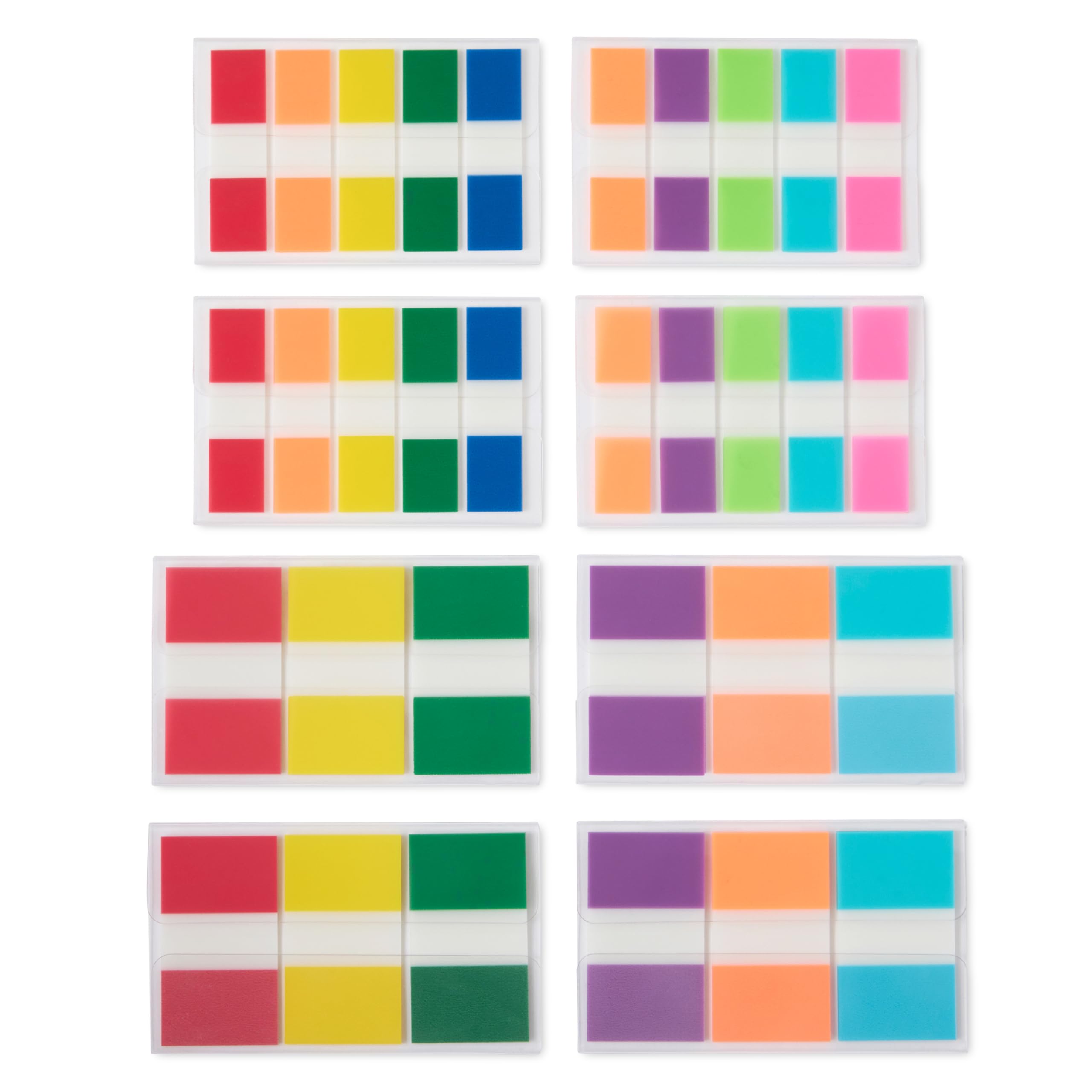 Amazon Basics Flags and Tabs Combo, 240pcs 2.4cm in Wide and 400pcs 1.2cm in Wide