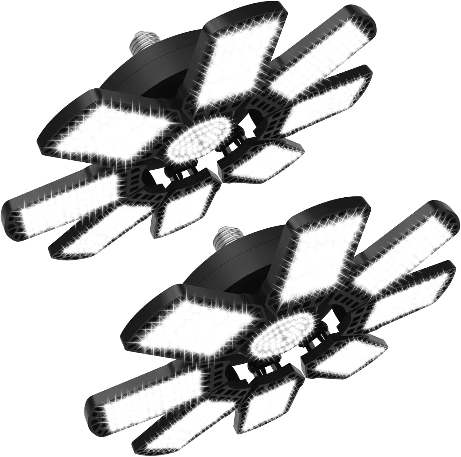 AUDLES 2PK Garage Light, 260W LED Shop Light Garage Lights, E26/E27