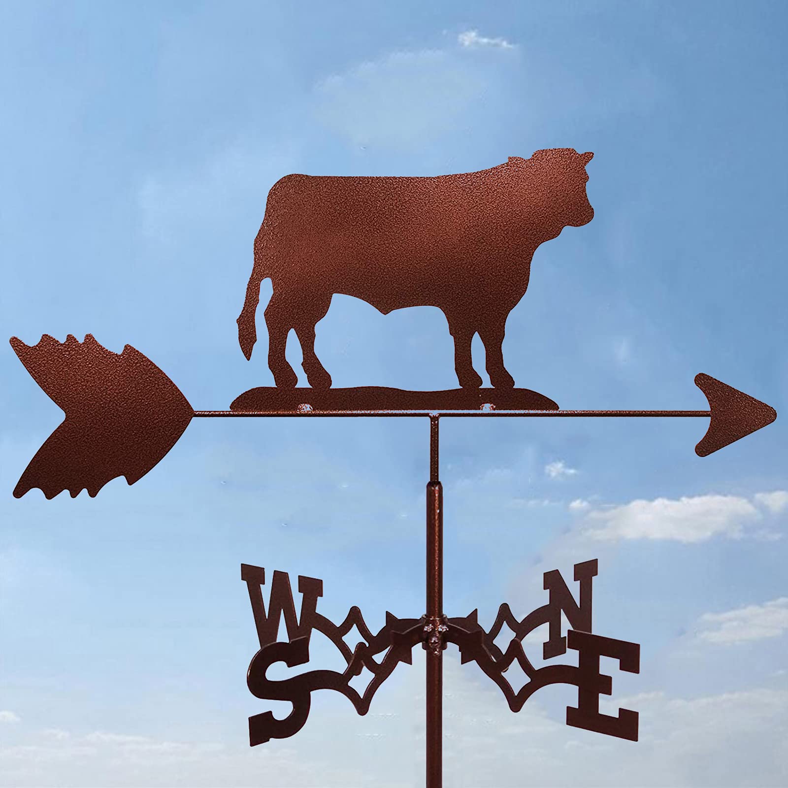 Banderuola Da Giardino A Forma Di Cervo - In Metallo, 35.8x26.5 Cm, Decorazione Per Tetto O Giardino - Foto 4