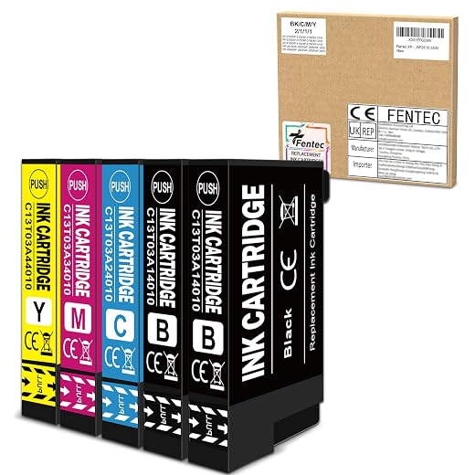FENTEC Cartucce WF-2840 XP-4150 XP-3150 XP-2150 WF-2810 603XL per Epson 603 XL per Cartucce Epson XP-2100 WF-2820 WF-2830 WF-2835 WF-2850 WF-2870 XP-4100 XP-3100 XP-4105 XP-3105 XP-2105 XP-2155