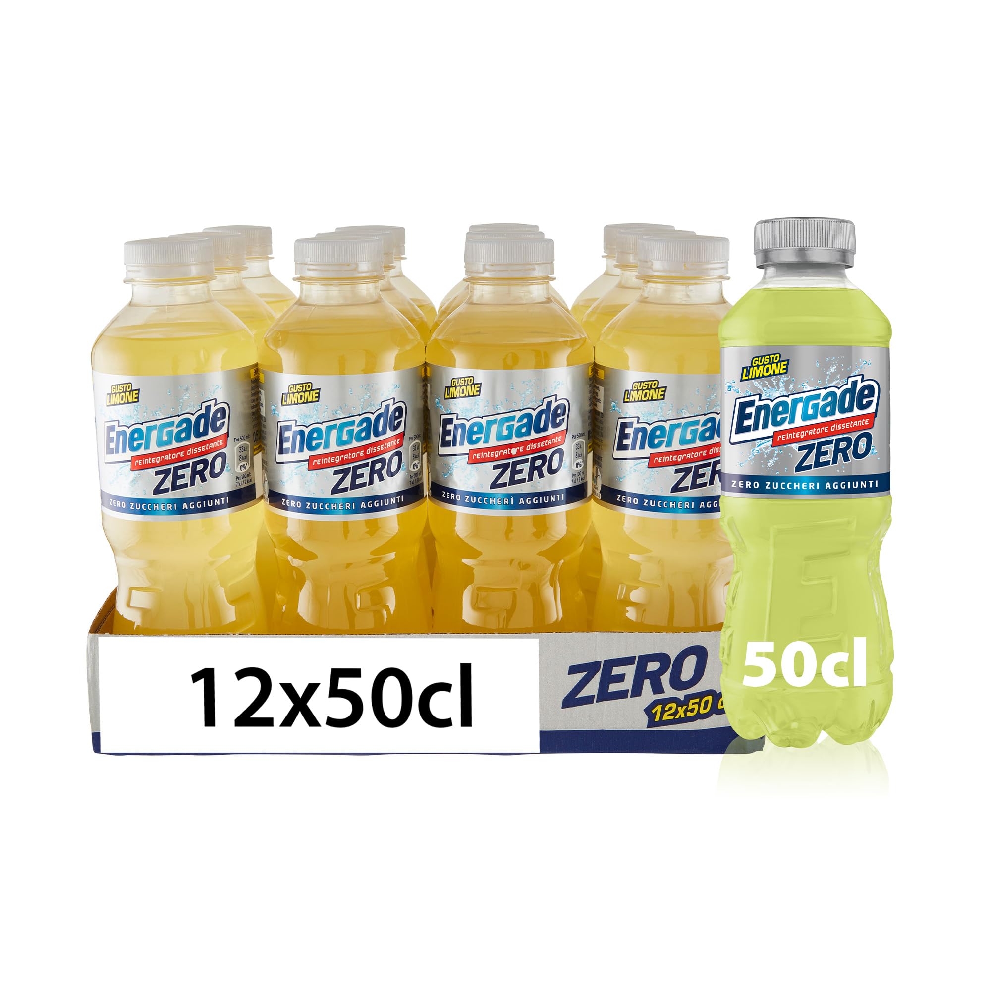 Energade, Bevanda Reintegrante 12X0,5L, Gusto Limone, Zero Zuccheri Aggiunti, Con Sali Minerali, Perfetta Per L'attività Fisica, Formato On-The-Go Per Idratazione Quotidiana - 4