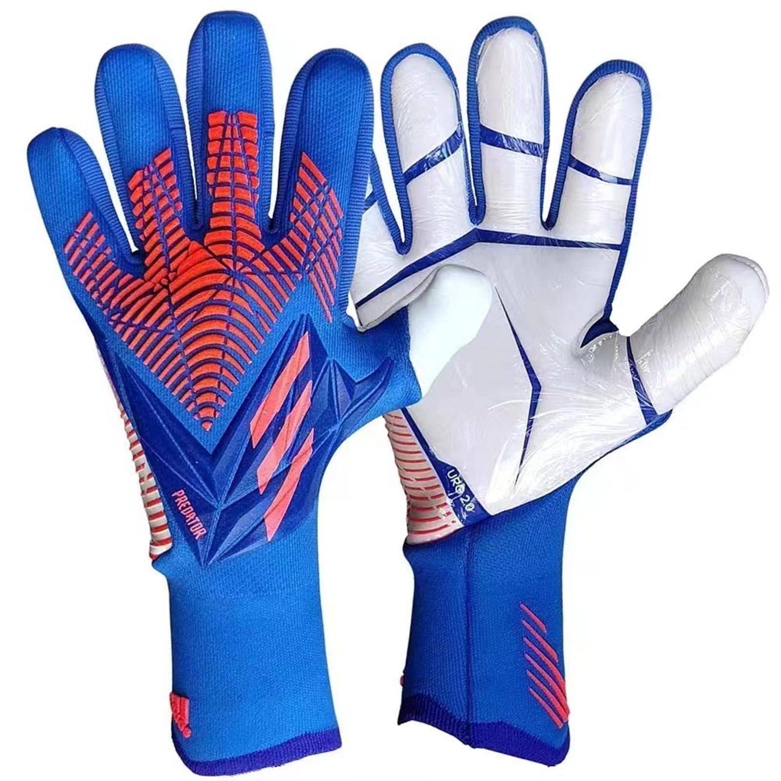 Gants de gardien de but football robustes avec barrettes de maintien taille 6-10