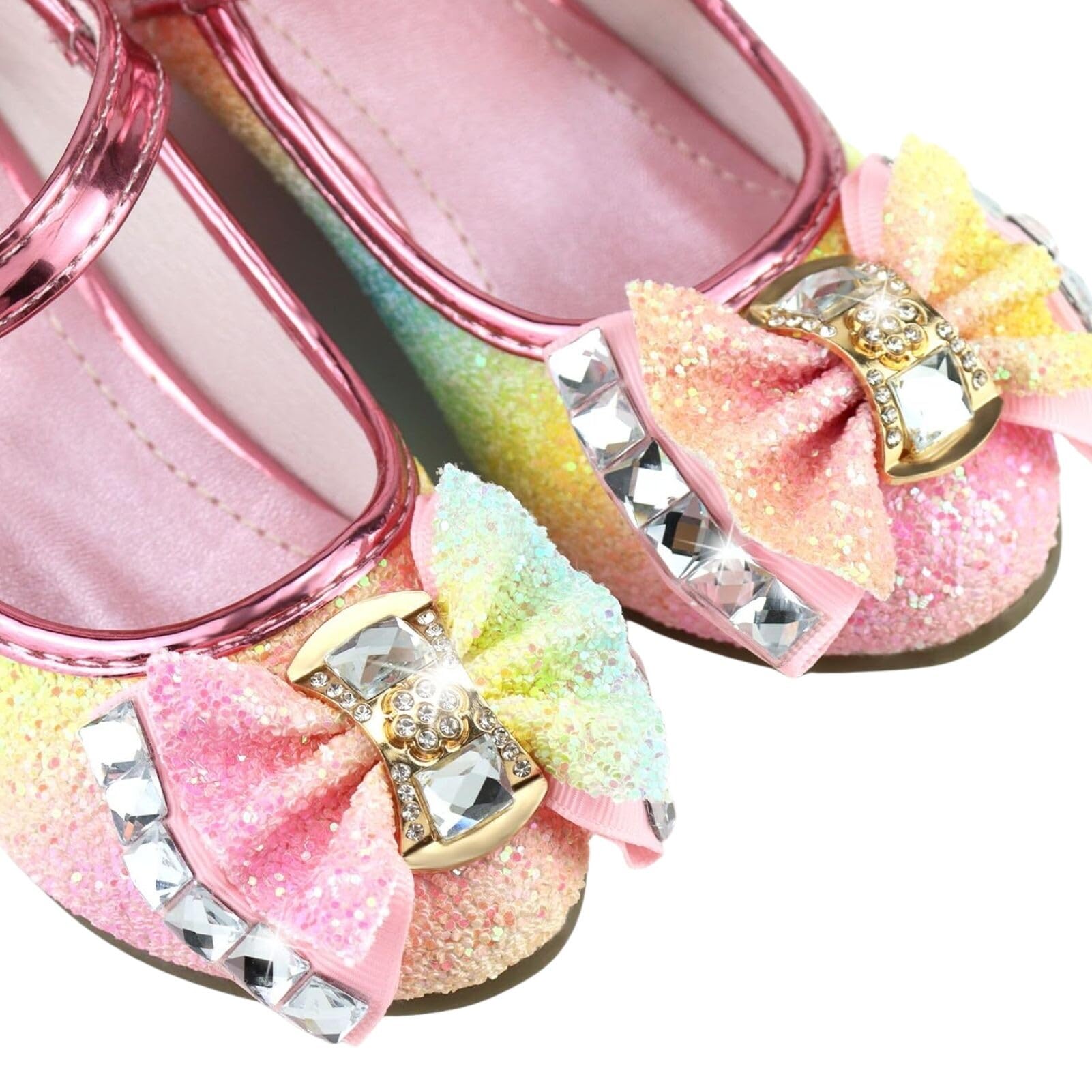 Chaussure Talon Fille Princesse Ballerine Paillettes Papillon Noël Carnaval