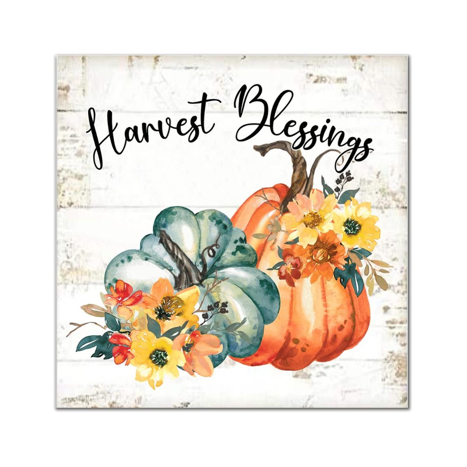 Panneau mural bois Harvest Blessing 30cm pour décoration salon et chambre