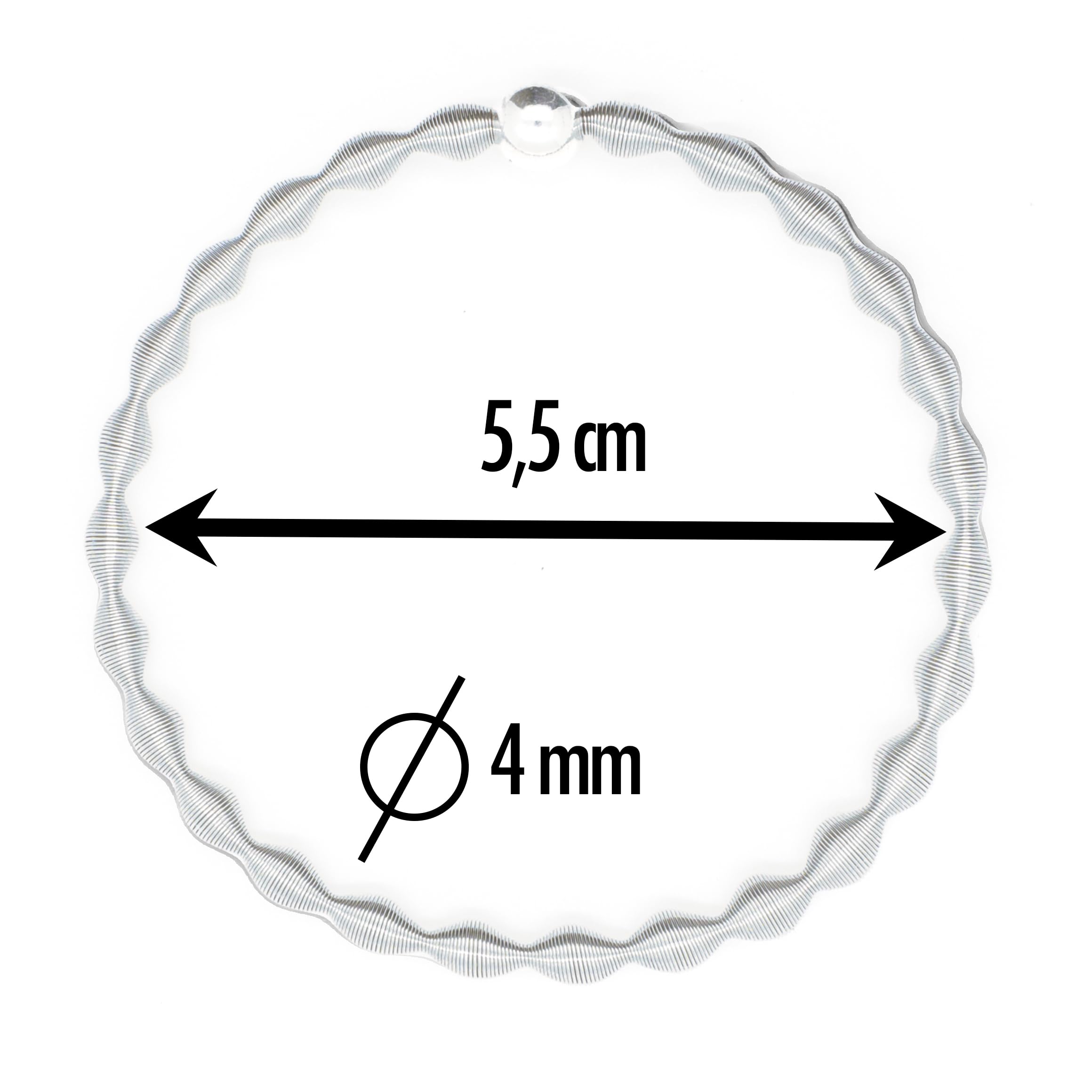 MAJALE Pulsera Anti Ansiedad-Estrés para Hombre, Mujer Obsequio San Valentín - Brazalete Plateado Minimalista de Acero Inoxidable - Pulsera Sencilla Flexible 100% Hecho a Mano — view 6