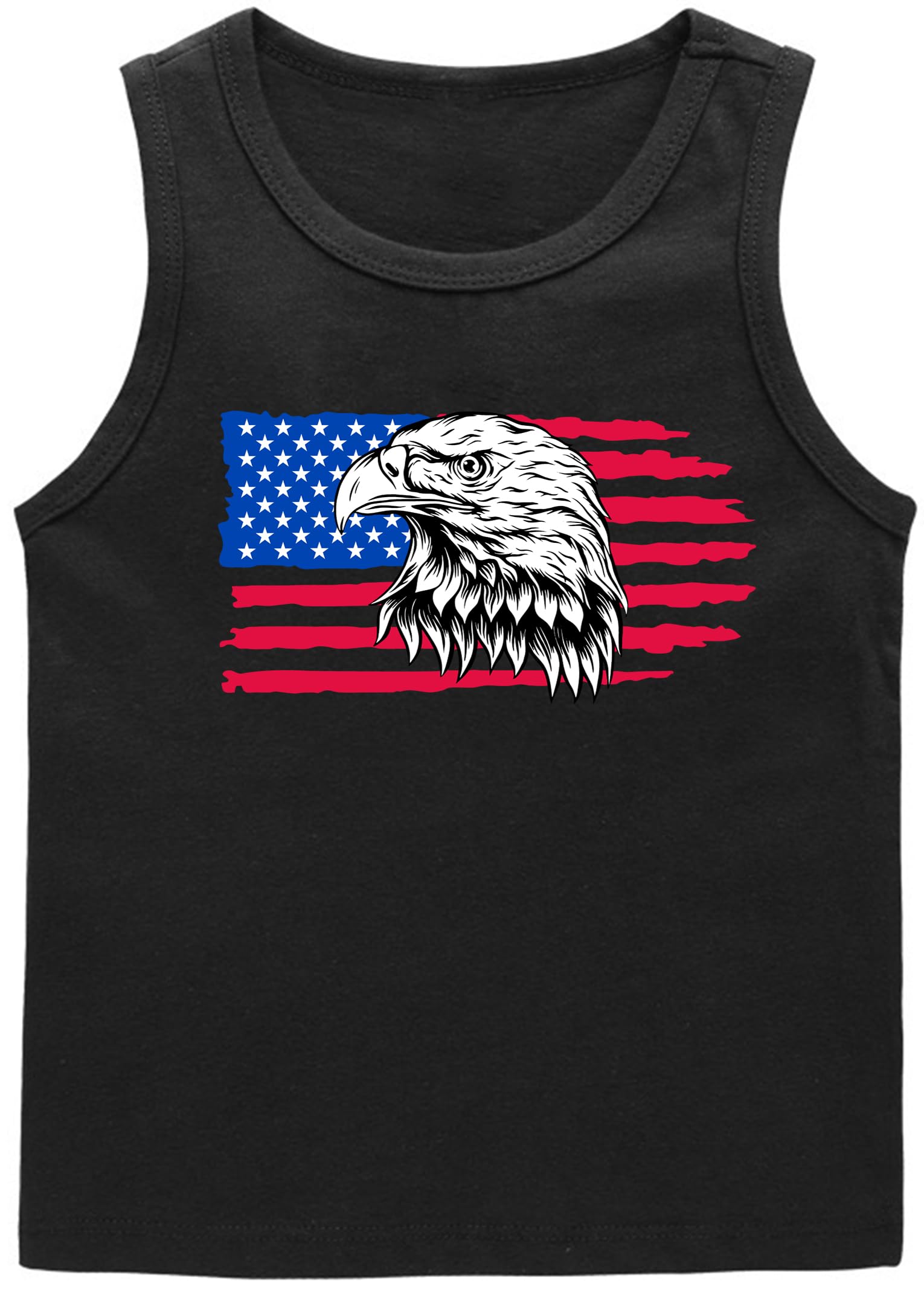 4th of July Tank Tops Boys Girls American Flag Shirts Kids Patriotic USA T-Shirt Cotton Sleeveless Tees Tops 1-7T