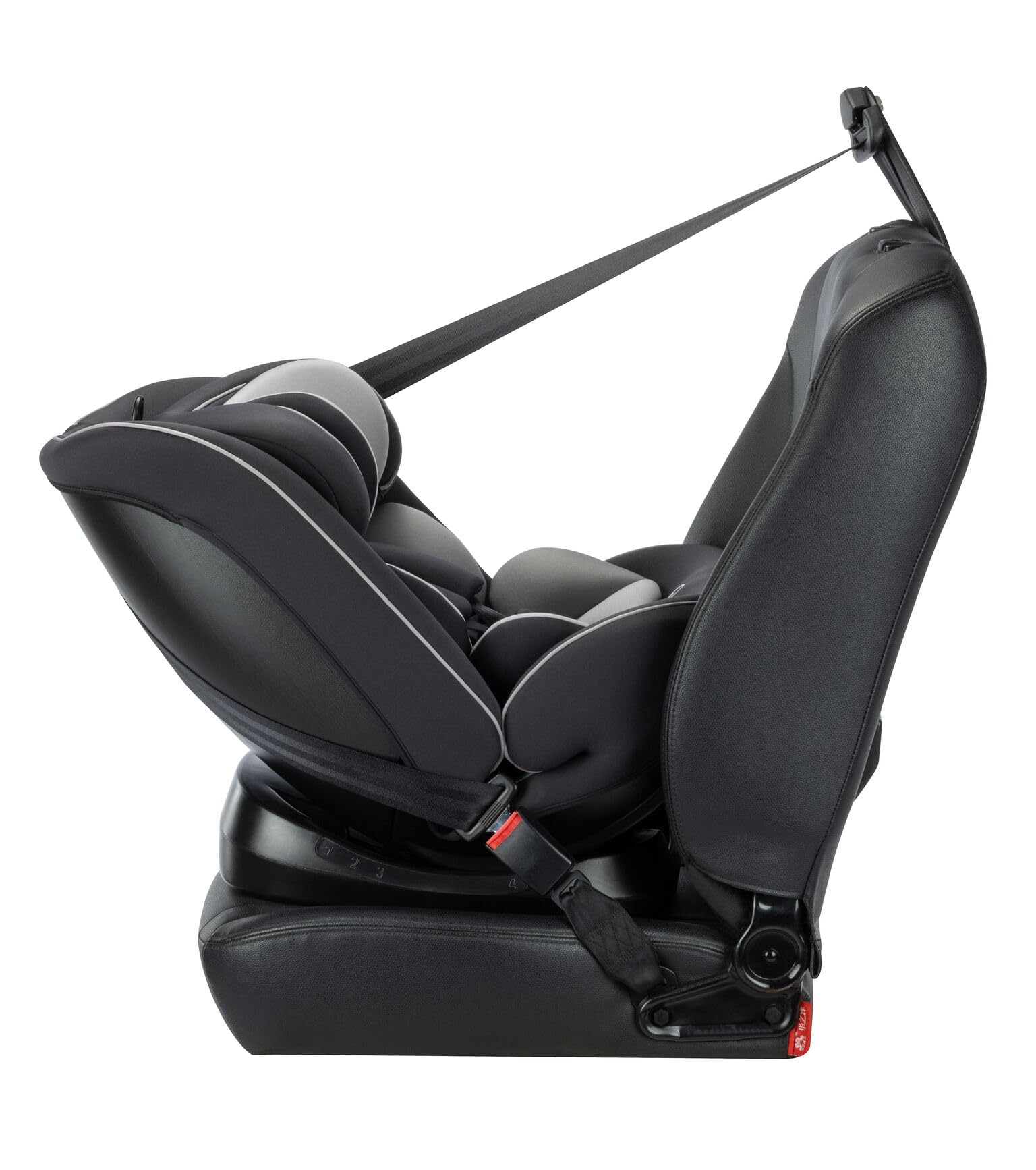 Safety 1st Alena i-Safe Silla Coche Evolutiva Infantil, 0–12 años, 40–150 cm, silla coche bebé, Reductor Recién Nacido, Instalación Cinturón, 11 Posiciones Reposacabezas, 6 Reclinaciones, Ligera,Negra