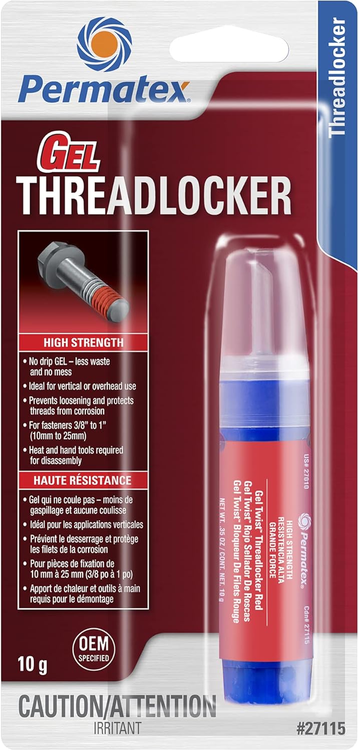 Permatex Red High Strength Threadlocker Gel Automotive