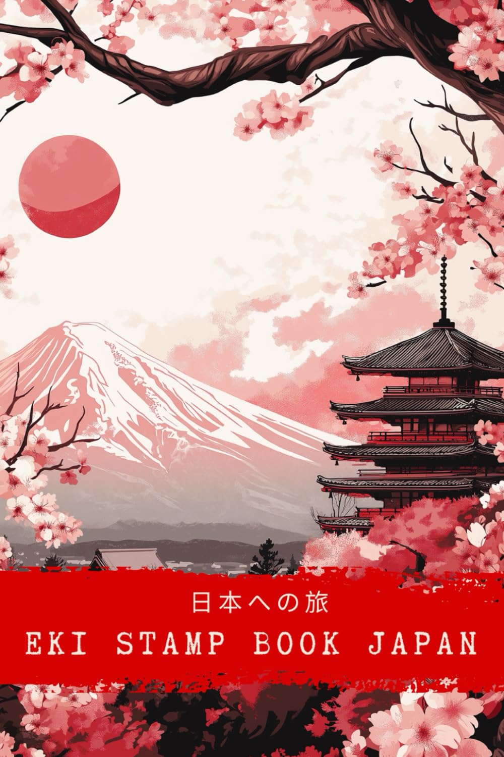Eki Stamp Book Japan: Quaderno Minimal per Timbri delle Stazioni Giapponesi | Libro per Collezionare gli Eki Stamp del Giappone | Ideale per Viaggi e Ricordi