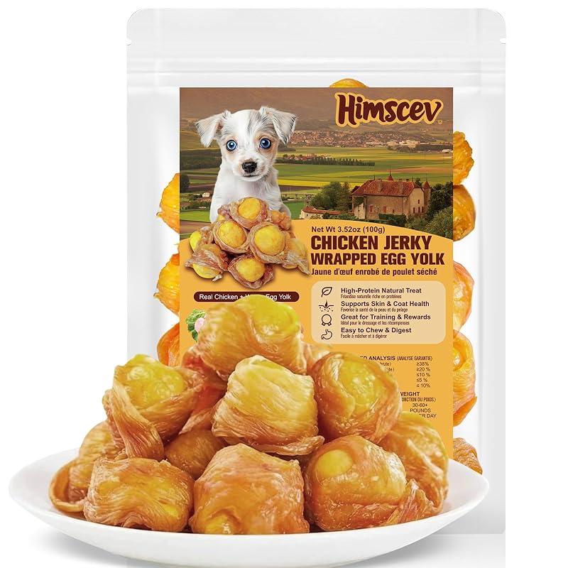 Petisco de Frango com Gema de Ovo Desidratado para Cães Himscev – 100 g